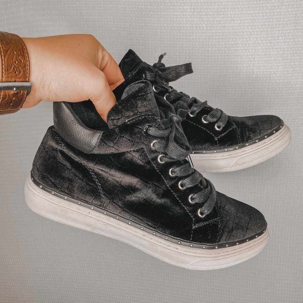SixtySeven | Black‎ Velvet Sneakers 38 Shoes